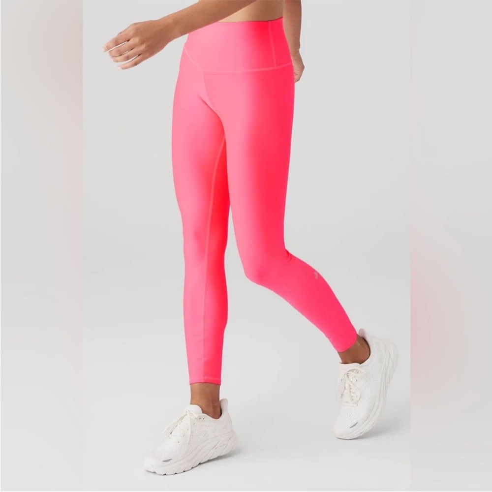 ALO neon coral bright candy sugar leggings XXS